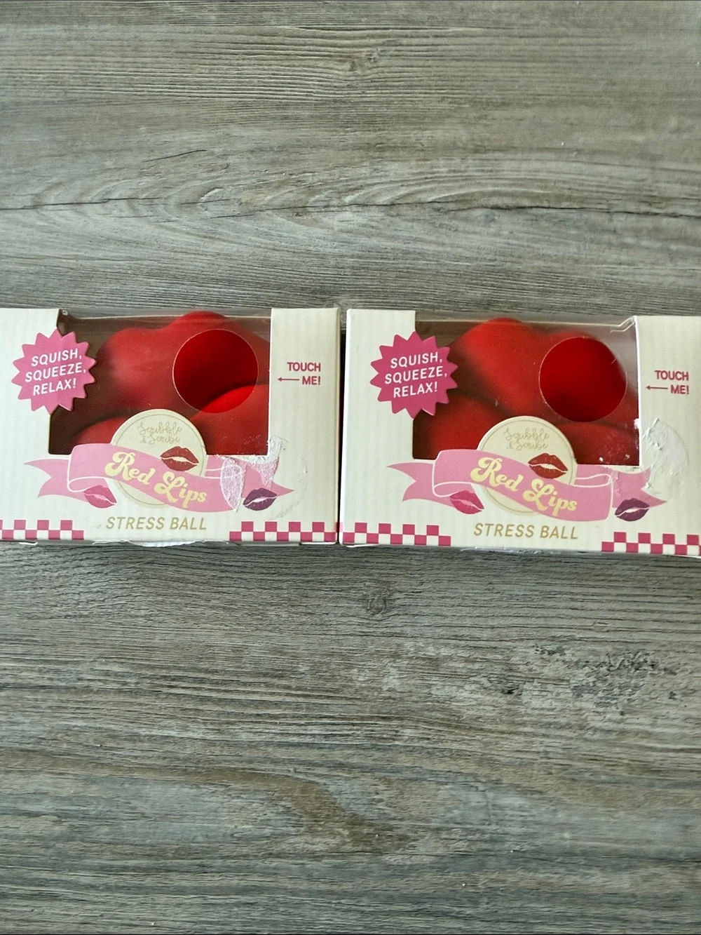 Red lips Stress Ball set of 2